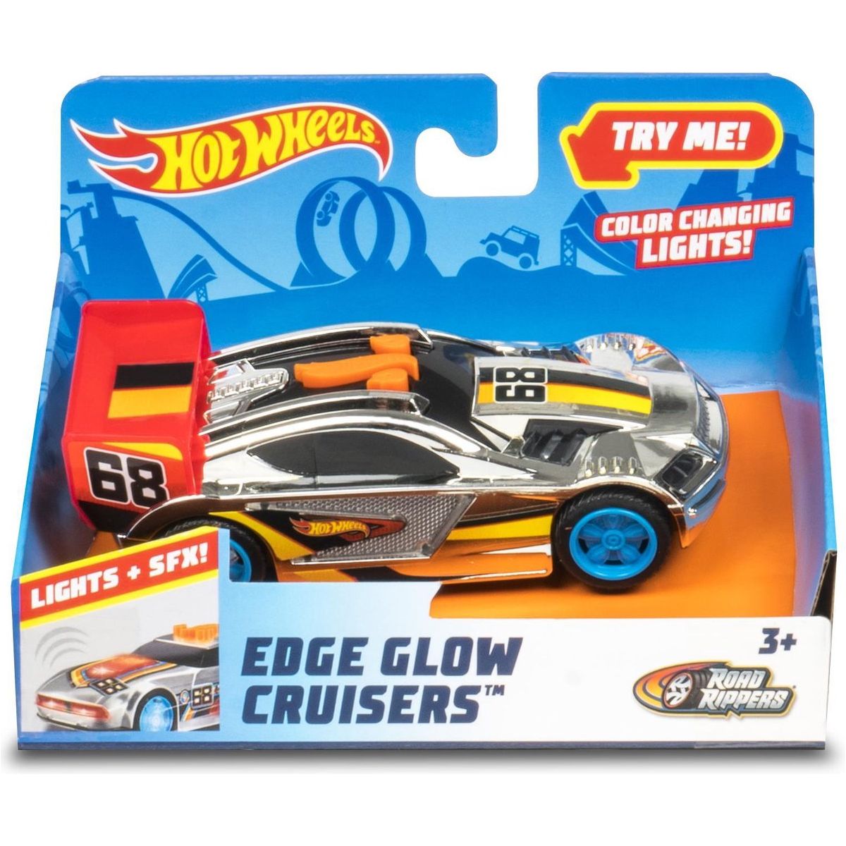 Hot Wheels - Edge Glow Cruisers Time Tracker mit Licht&Sound
