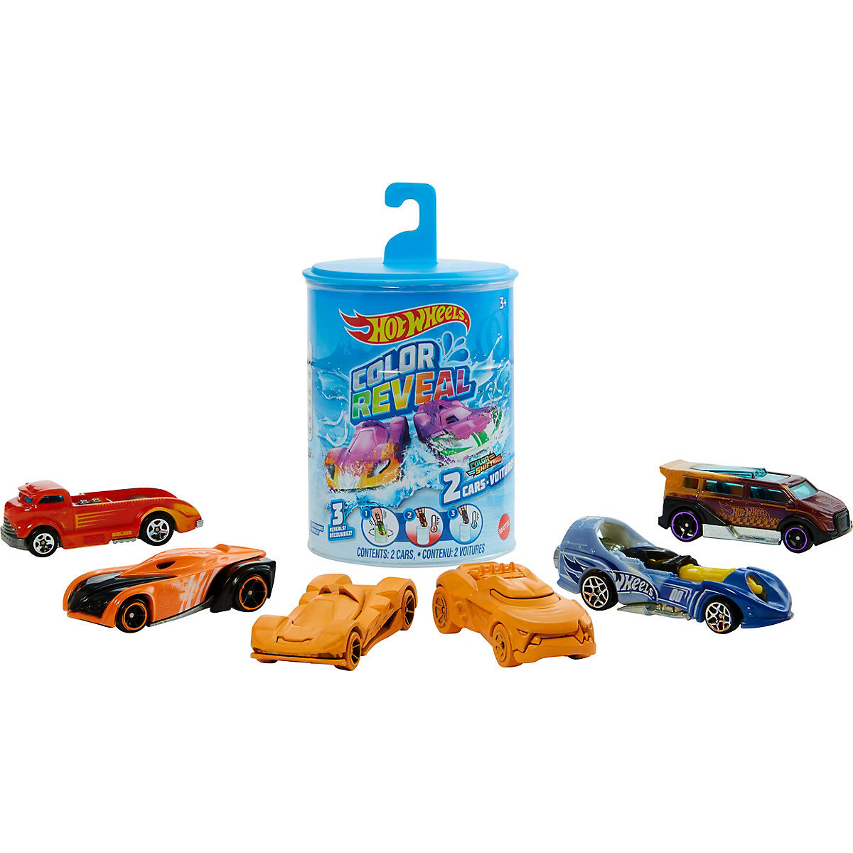 HOT WHEELS Color Reveal Die-Cast 2er-Pack, Farbwechsel, Spielzeugauto Spielzeugautos