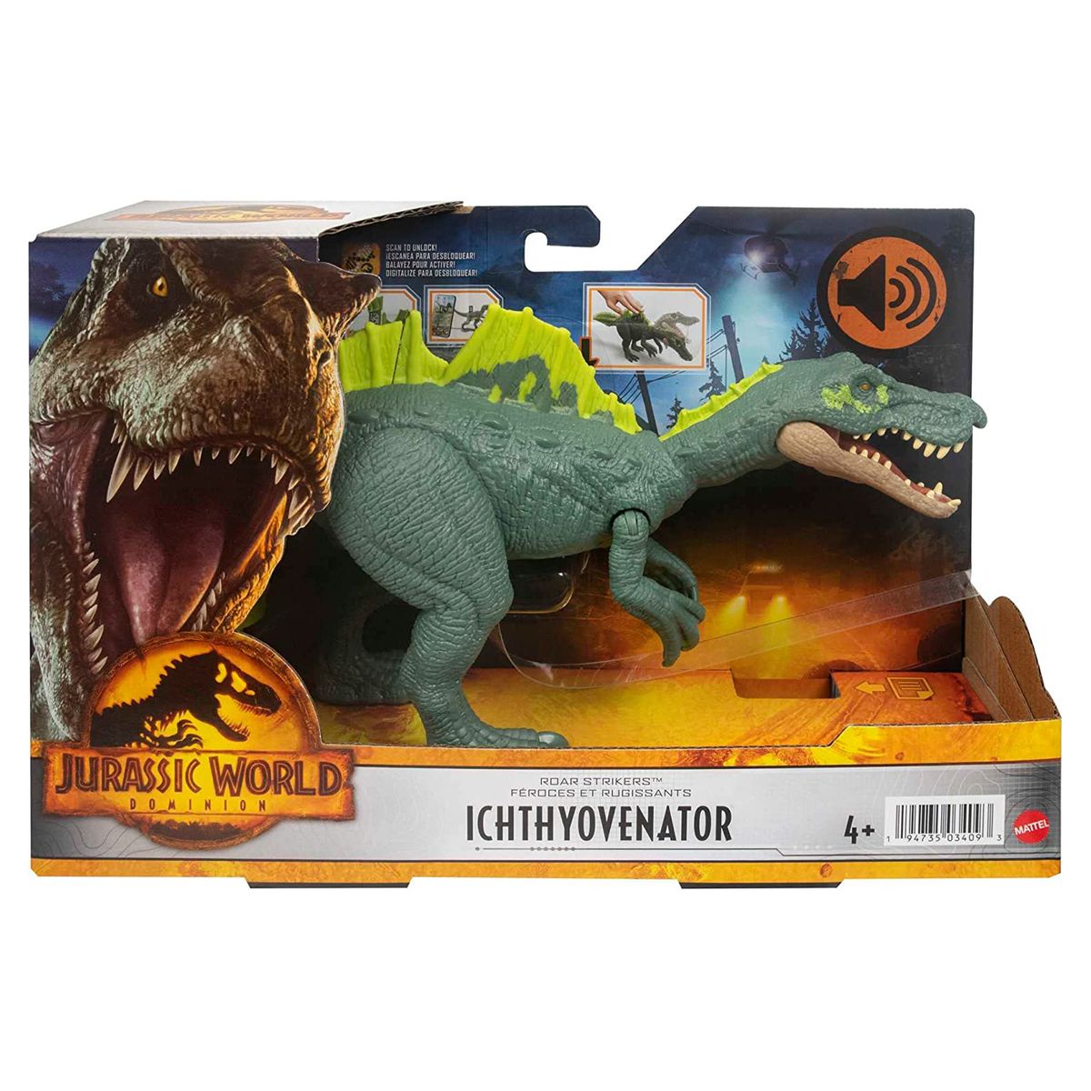 Mattel - Jurassic World - Dominion - Ichthyovenator, Dinosaurier Spielfigur