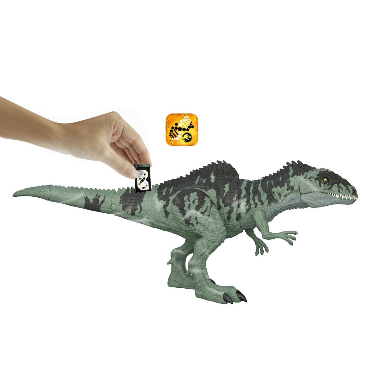 Mattel - GYW86 - Jurassic World - Strike N' Roar - Giganotosaurus mit Brüllgeräuschen, ca. 54 cm