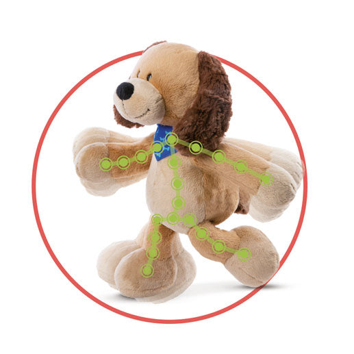 Nici - N48183 - Kuscheltier Hund Barky mit Biegefunktion, 30 cm