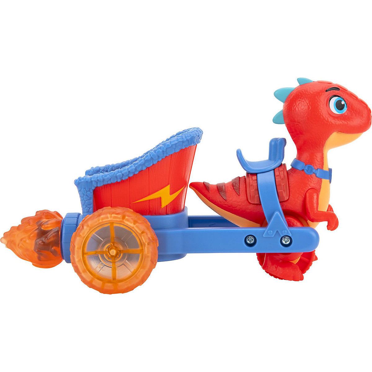 Jazwares - Dino Ranch - Spielset, Figur mit Dino, Jon & Blitz Streitwagen
