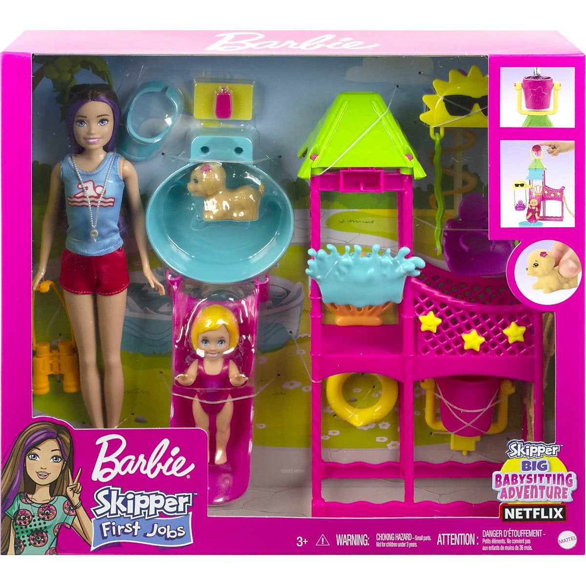 Mattel - Barbie - Skipper Babysitters - Spielset, Wasserpark
