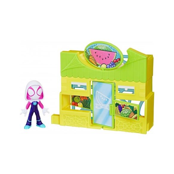Hasbro - Marvel - Spidey und seine Super-Freunde - Spielset Bank, Supermarkt oder Pizzeria