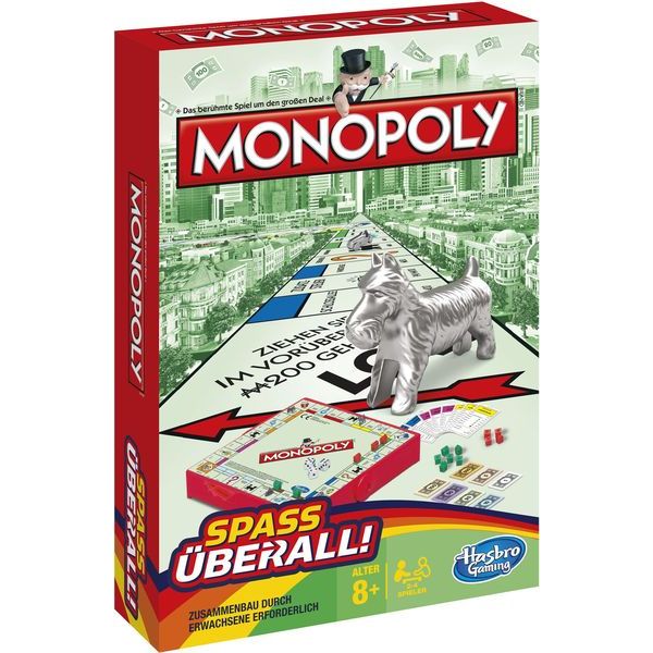 Hasbro - Monopoly - Kompakt Reisespiel, Brettspiel