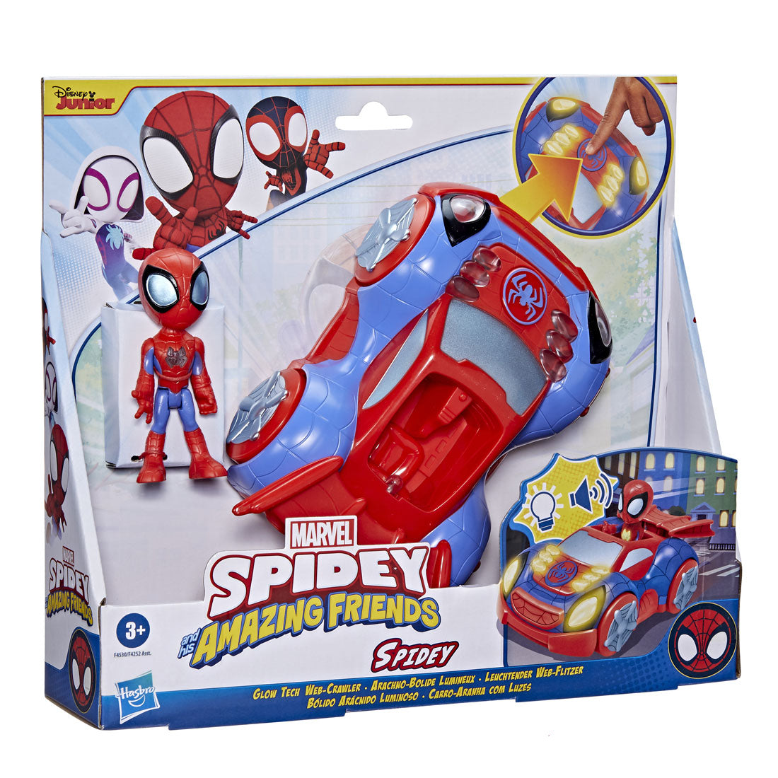 Hasbro - Marvel - Spidey und seine erstaunlichen Freunde Glow Tech Web-Crawler und Spidey-Actionfigur