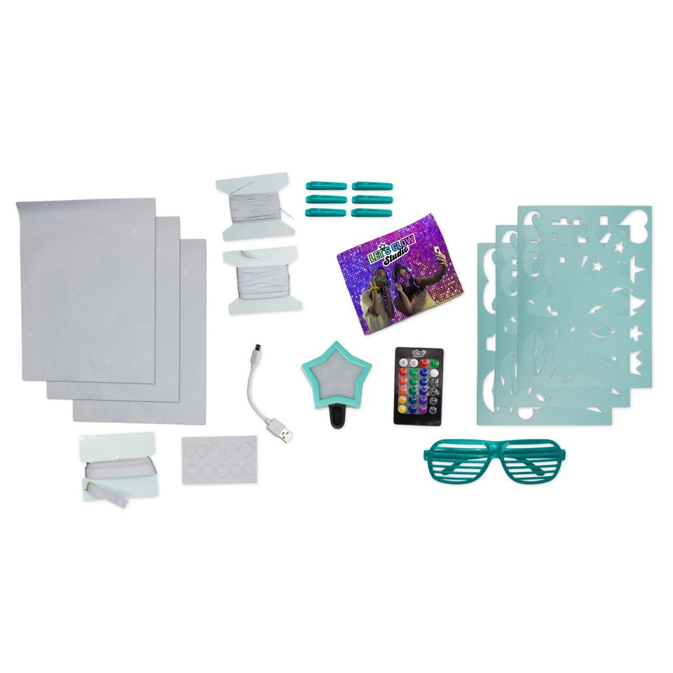 Brandunit - LG3360 - Let's Glow Studio Komplett Set - Bastelset mit Leuchtmaterialien - Reflektierende Accessoires