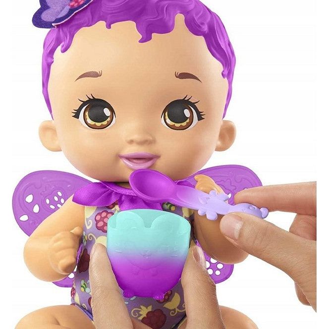 Mattel - My Garden Baby - Puppe, 30 cm, Schmetterlings-Baby-Puppe, Berry Himbeer oder Blaubeer