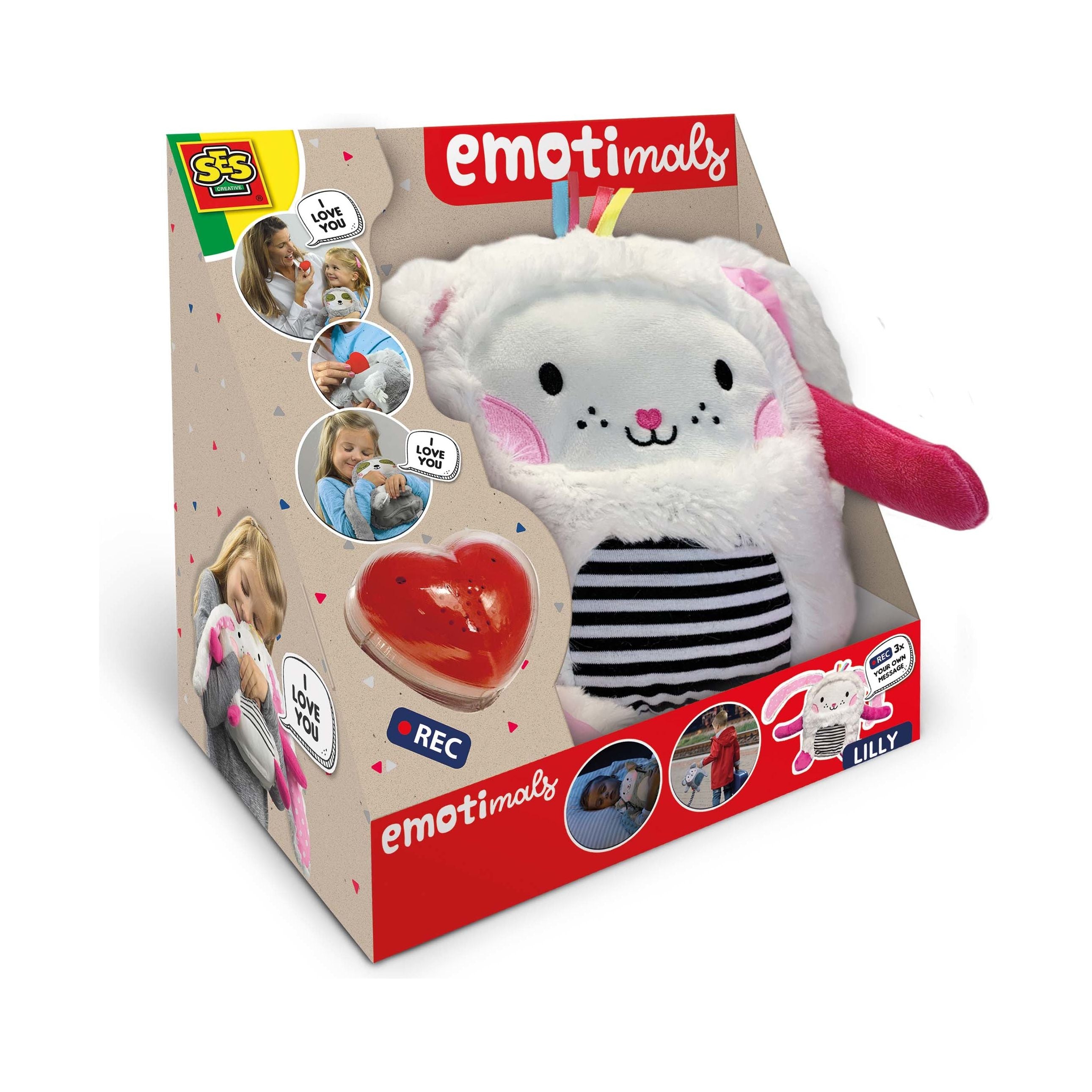 SES Emotimals Plüschfigur Faultier Lilly mit Aufnahmefunktion