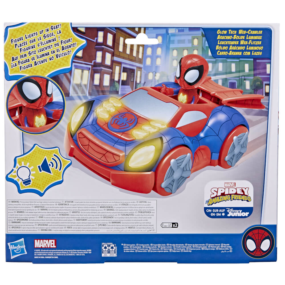 Hasbro - Marvel - Spidey und seine erstaunlichen Freunde Glow Tech Web-Crawler und Spidey-Actionfigur