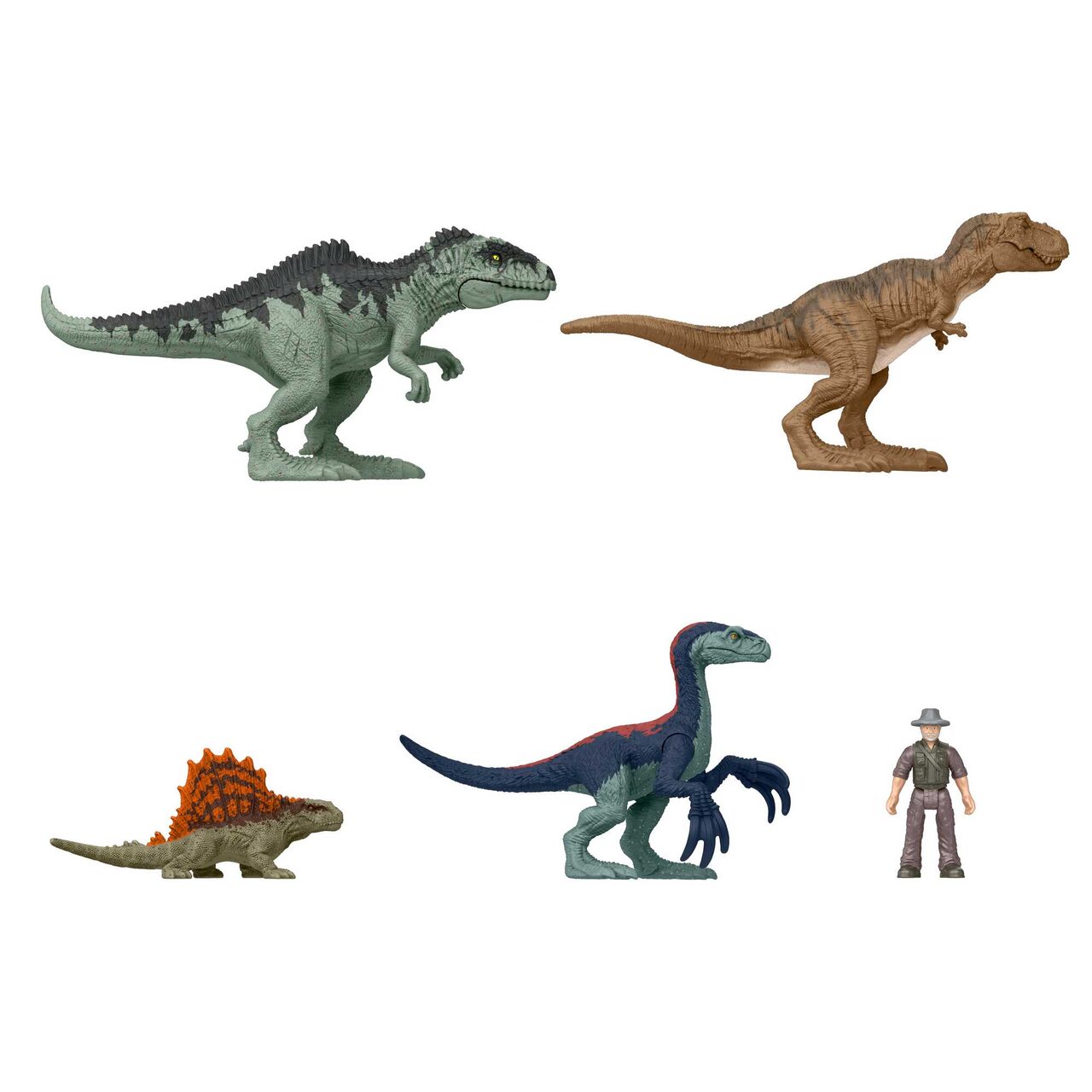 MATTEL - GWP70 -Jurassic World Minis Figuren Multipack mit 5 Minifiguren