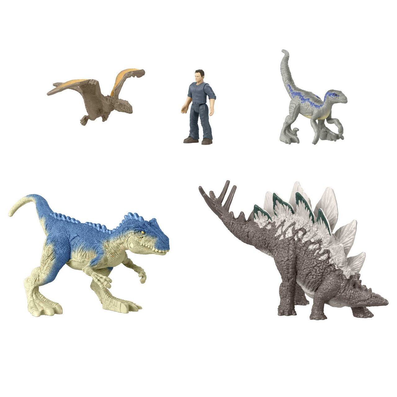 MATTEL - GWP70 -Jurassic World Minis Figuren Multipack mit 5 Minifiguren