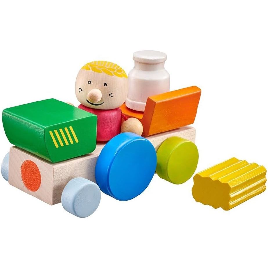 Schmidt - 62076 - Selecta - Klettini - Klett Stapelspielzeug, 7 Teile, Bauernhof