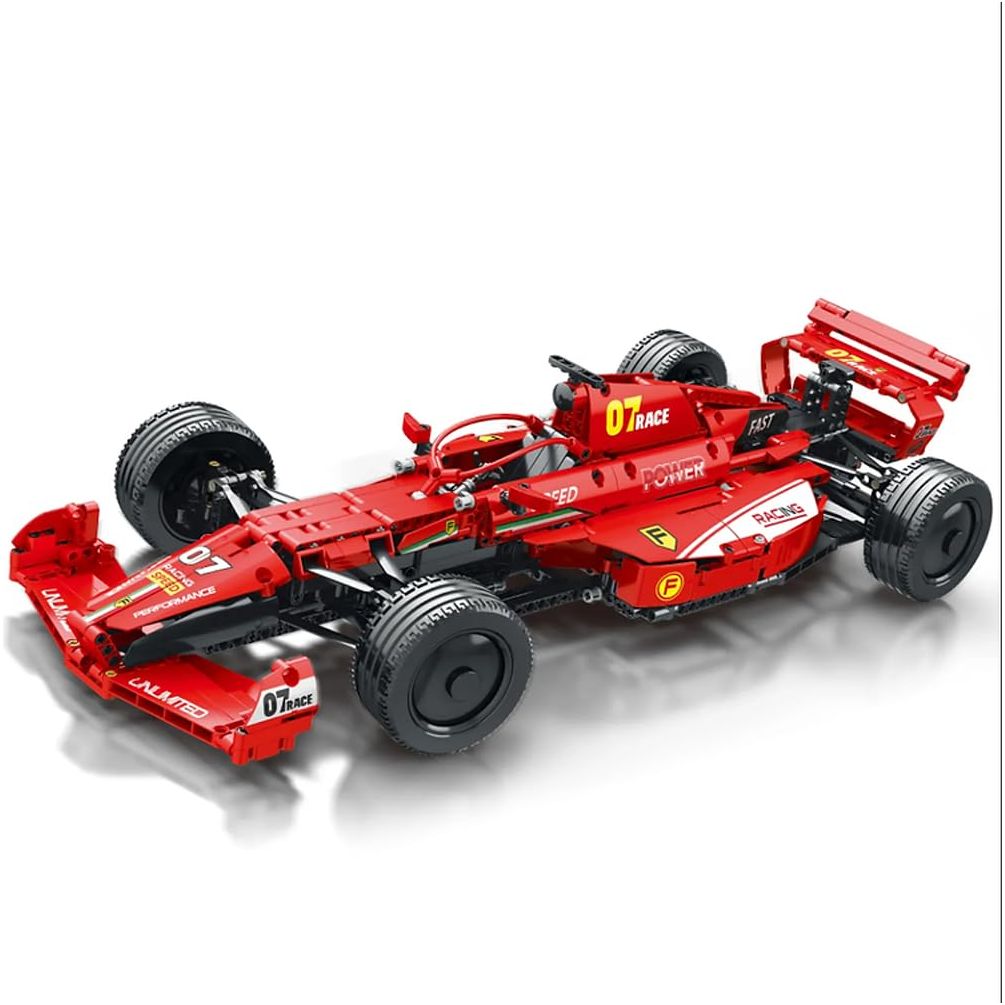 Reobrix 11007-D - Technik F1 Rennauto Klemmbausteine Set mit 2,4 Ghz Power Funktions