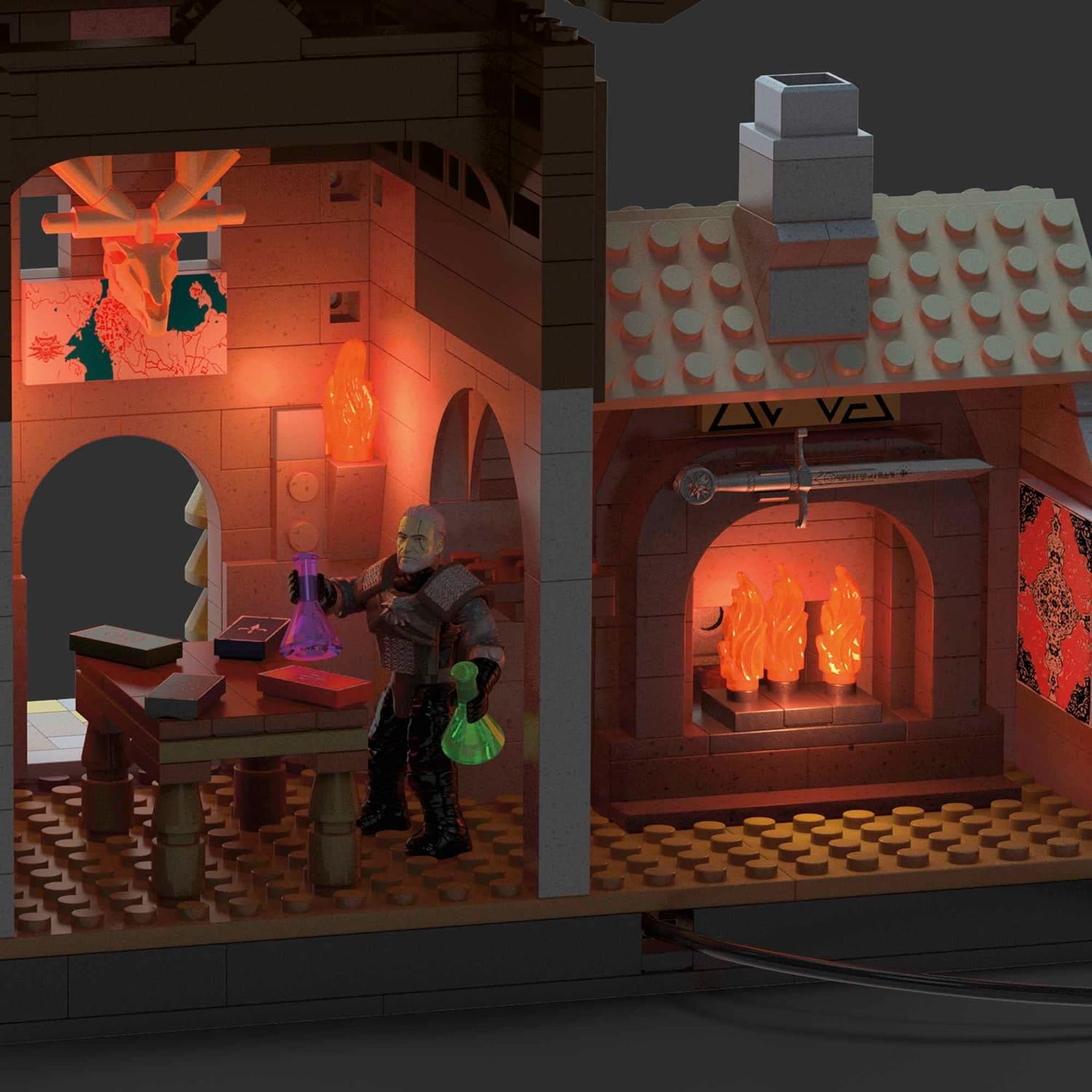 MEGA HDL28 - The Witcher - Geralts Greifjagd Bauset inkl. LED Beleuchtung