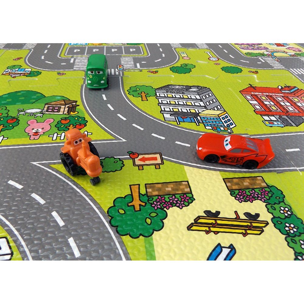 Stadt Puzzlematte, Schaumstoff Straßen Spielmatte, 9 tlg.