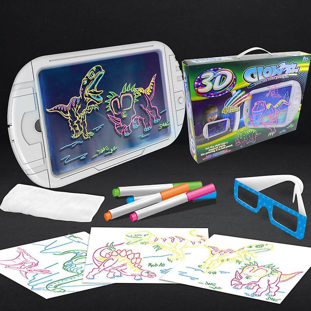 3D Mal Tablet mit 3D Brille und Neon Marker Stifte