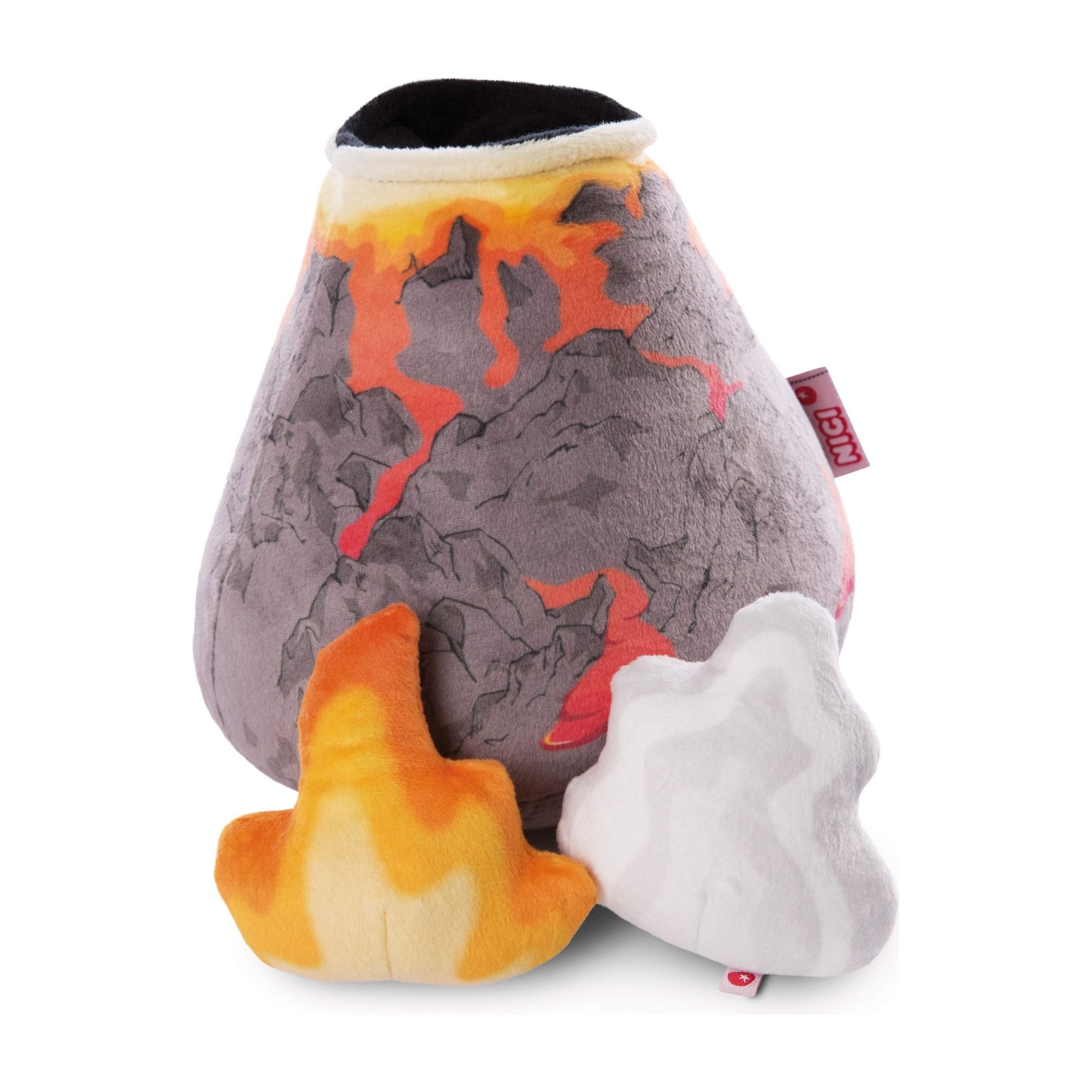 Nici - 46719 - Dragonia - Plüsch Vulkan, 12 cm mit Wolke und Feuer, Plüschtier, Kuscheltier