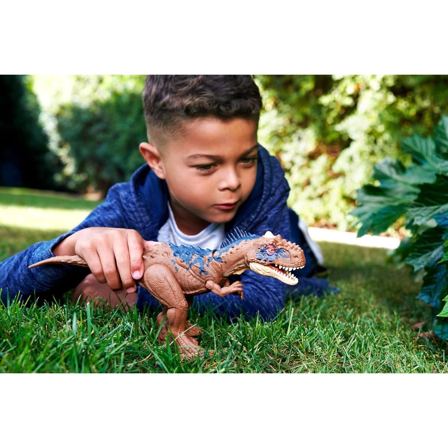 Jurassic World HDX45 - Roar Strikers - Rajasaurus - bewegliche Dinosaurier Figur