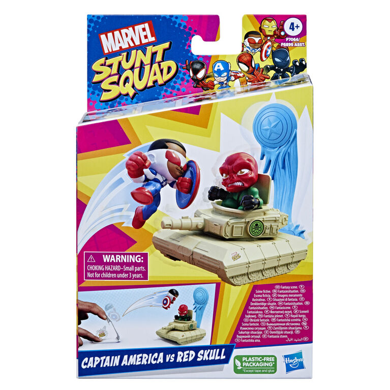 Hasbro - Marvel Stunt Squad, Spiel und Actionfiguren Spiderman, Captain America oder Iron Man