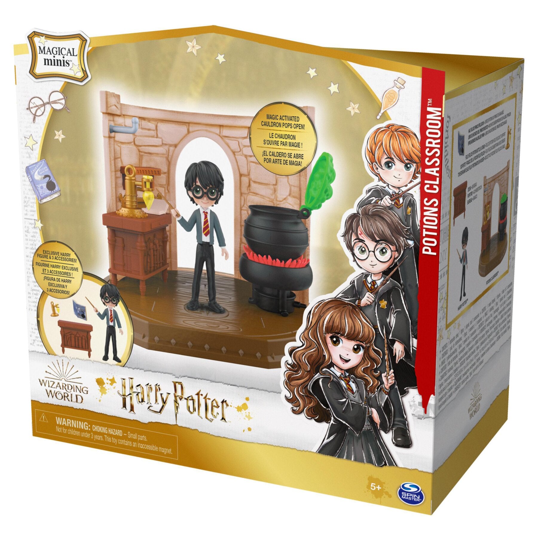 Wizarding World Harry Potter - Hogwarts Zaubertränke Klassenzimmer Spielset mit exklusiver Harry Potter Sammelfigur