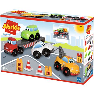 Ecoiffier - Abrick-Set Auto und Autotransporter Spielset inkl. Zubehör