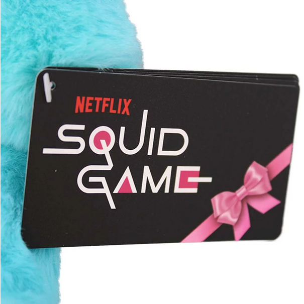 Squid Game Teddy blau Plüsch Bär, 25 cm Kuscheltier