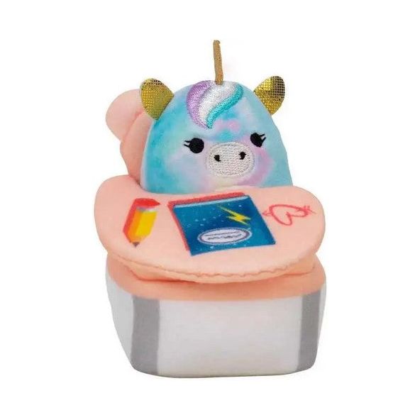 Jazwares SQM0325 - Squishville - Weiches Plüsch-Spielset, Mini-Plüsch-Squishmallows, 5 cm, Zubehör, Schule