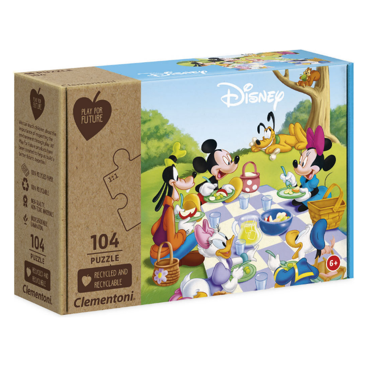 Clementoni - Disney - Mickey Mouse - Puzzle, 104 Teile