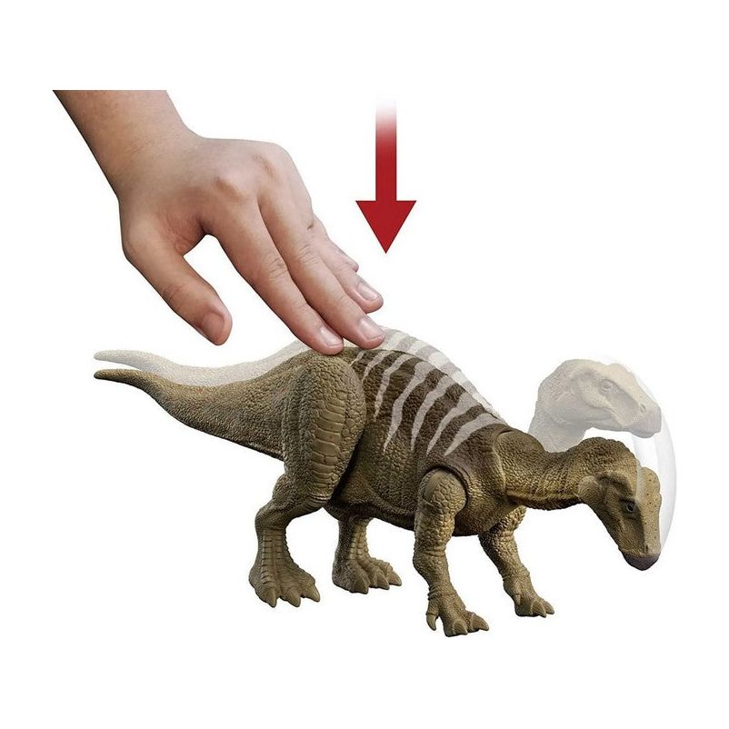 Mattel HDX41 - Jurassic World Roar Strikers Iguandodon Dinosaurier Spielzeug