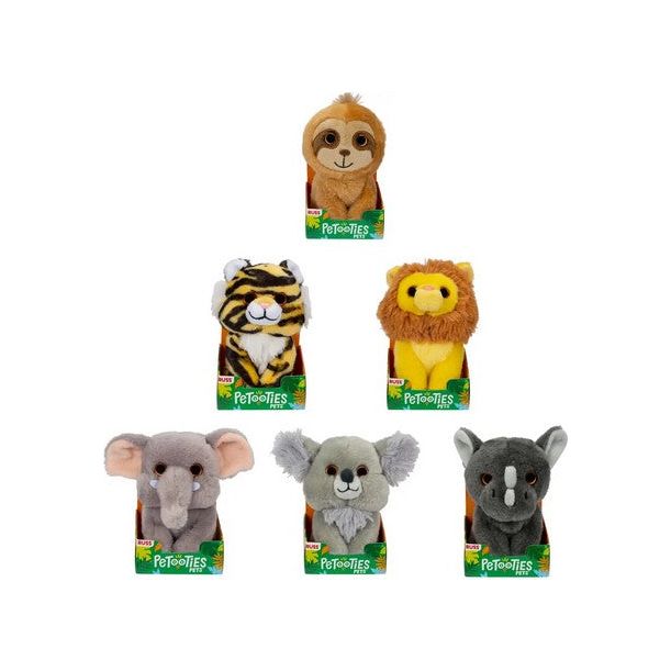 Jazwares - RBPO00181 - Petooties- Plüschfigur, 10 cm, Dschungeltiere, Serie 16