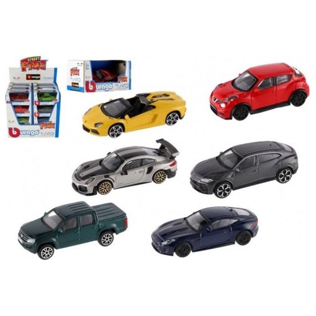 Bauer - 18-30010H - Bburago Street Fire - Die Cast Fahrzeuge, 1:43, verschiedene Auto-Modelle
