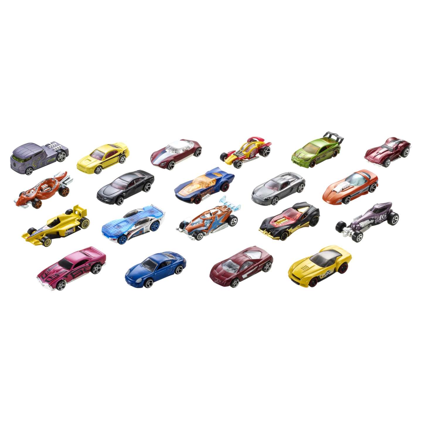 Mattel DXY59 - HotWheels - Geschenkset, Die-Cast-Fahrzeuge, 1:64, 20er Pack