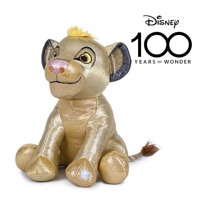 Disney 100th Anniversary die Plüschhelden Tigger, Winnie Pooh, Simba, Dumbo oder Pluto in Glitzer mit Sound 32cm