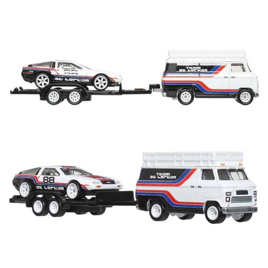 Mattel - FLF56 - Hot Wheels - Premium Team Transport, 2-er Pack, Car Culture