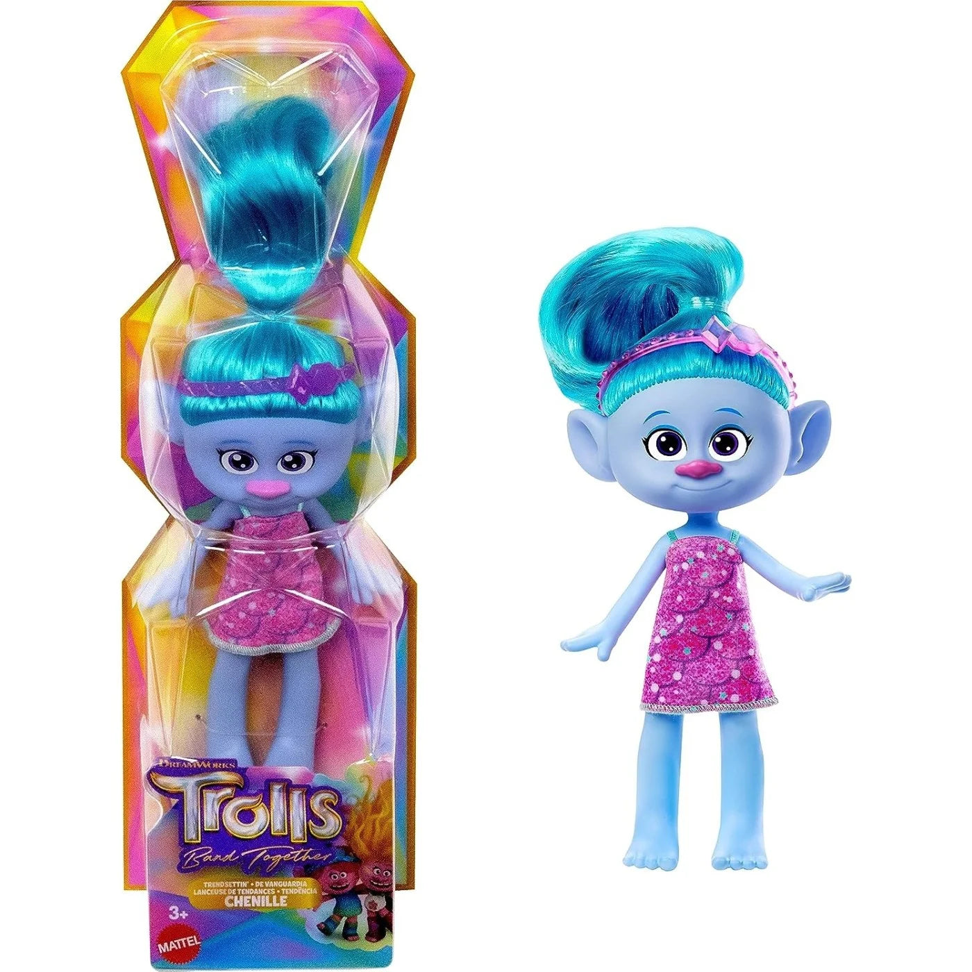 Mattel - Dreamworks - HNF03 - Trolls 3 Band Gemeinsam Stark, Sammelfigur, Spielfigur
