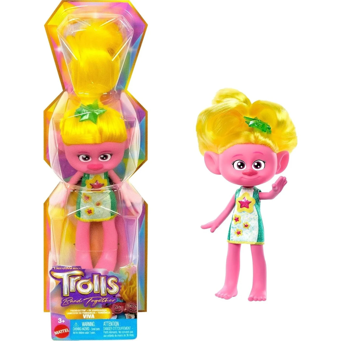 Mattel - Dreamworks - HNF03 - Trolls 3 Band Gemeinsam Stark, Sammelfigur, Spielfigur