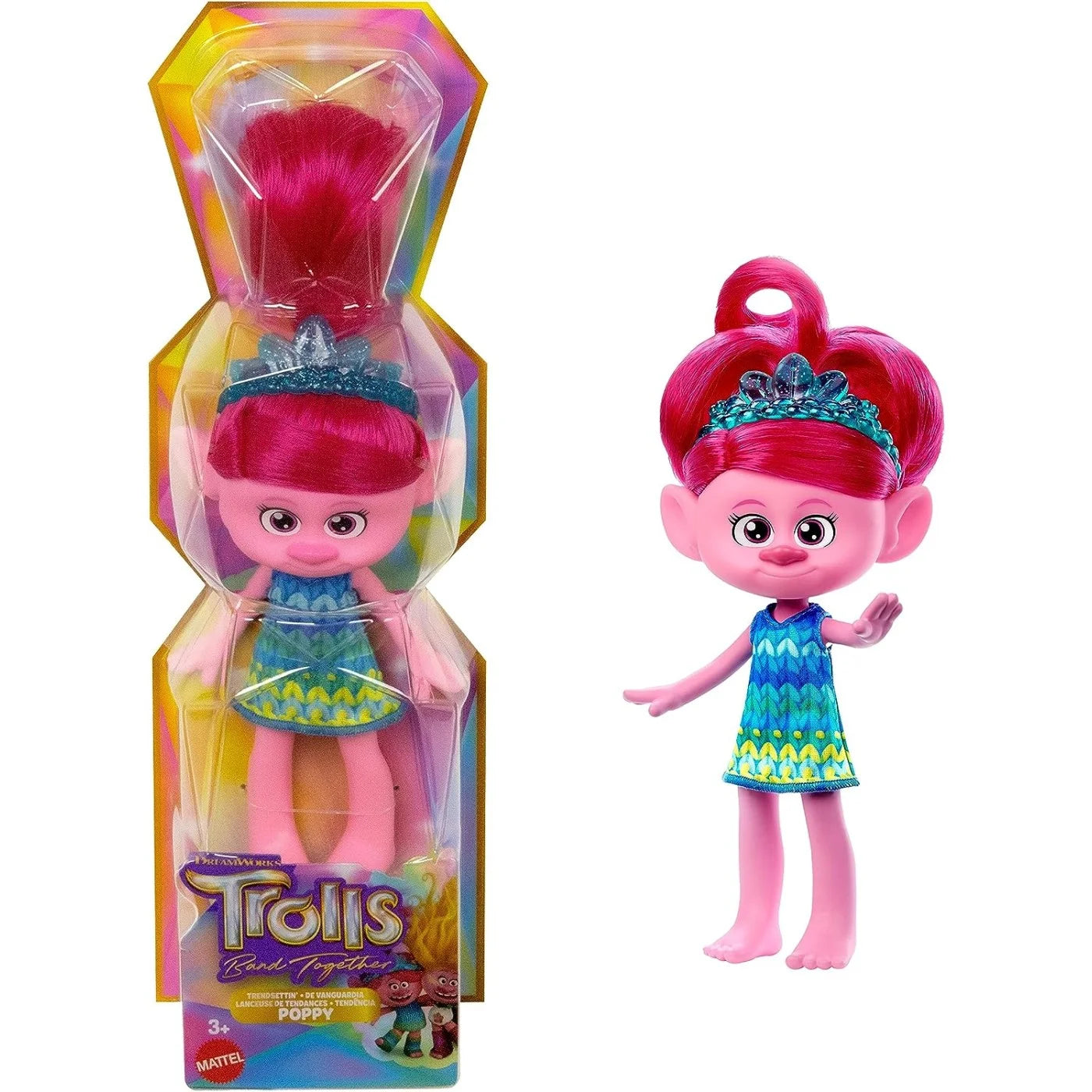 Mattel - Dreamworks - HNF03 - Trolls 3 Band Gemeinsam Stark, Sammelfigur, Spielfigur