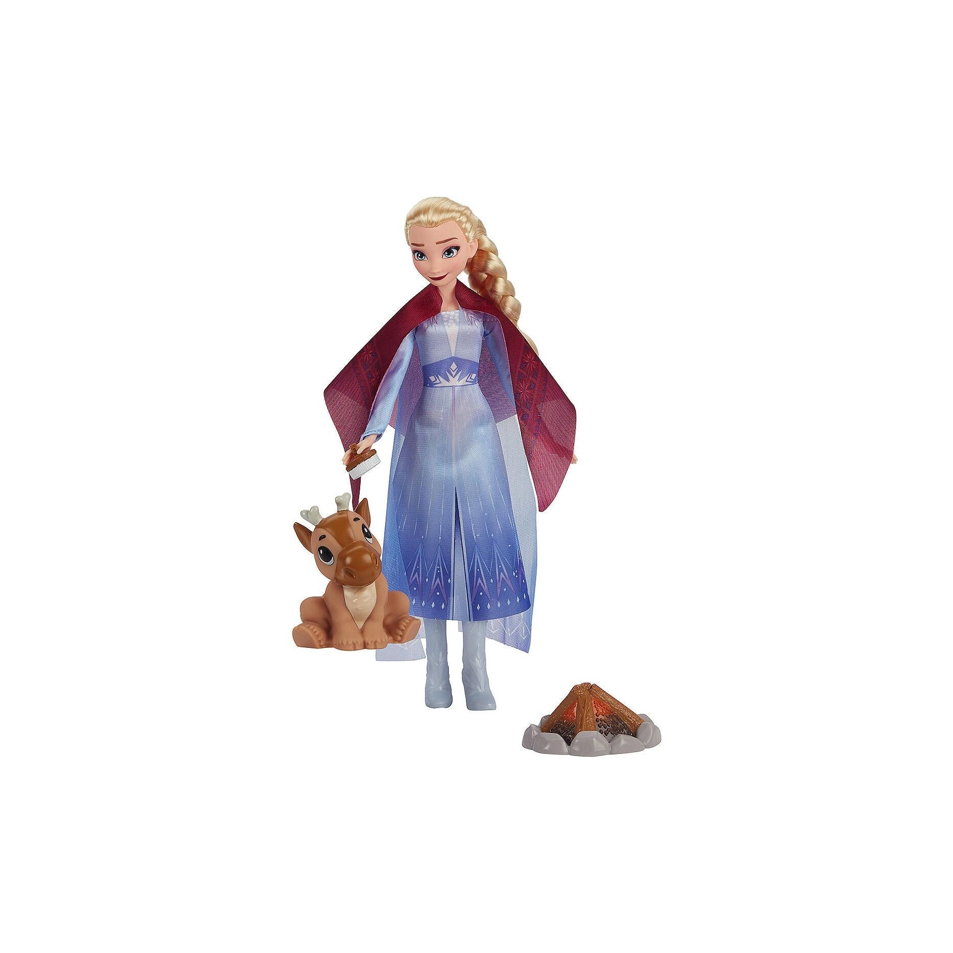 Hasbro Disney Die Eiskönigin 2 - Elsa Puppe mit Lagerfeuer und Zubehör