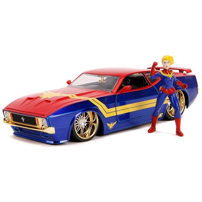 Jada Metals Marvel Captain Marvel & Ford Mustang - Modellauto inkl. Figur