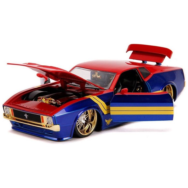Jada Metals Marvel Captain Marvel & Ford Mustang - Modellauto inkl. Figur
