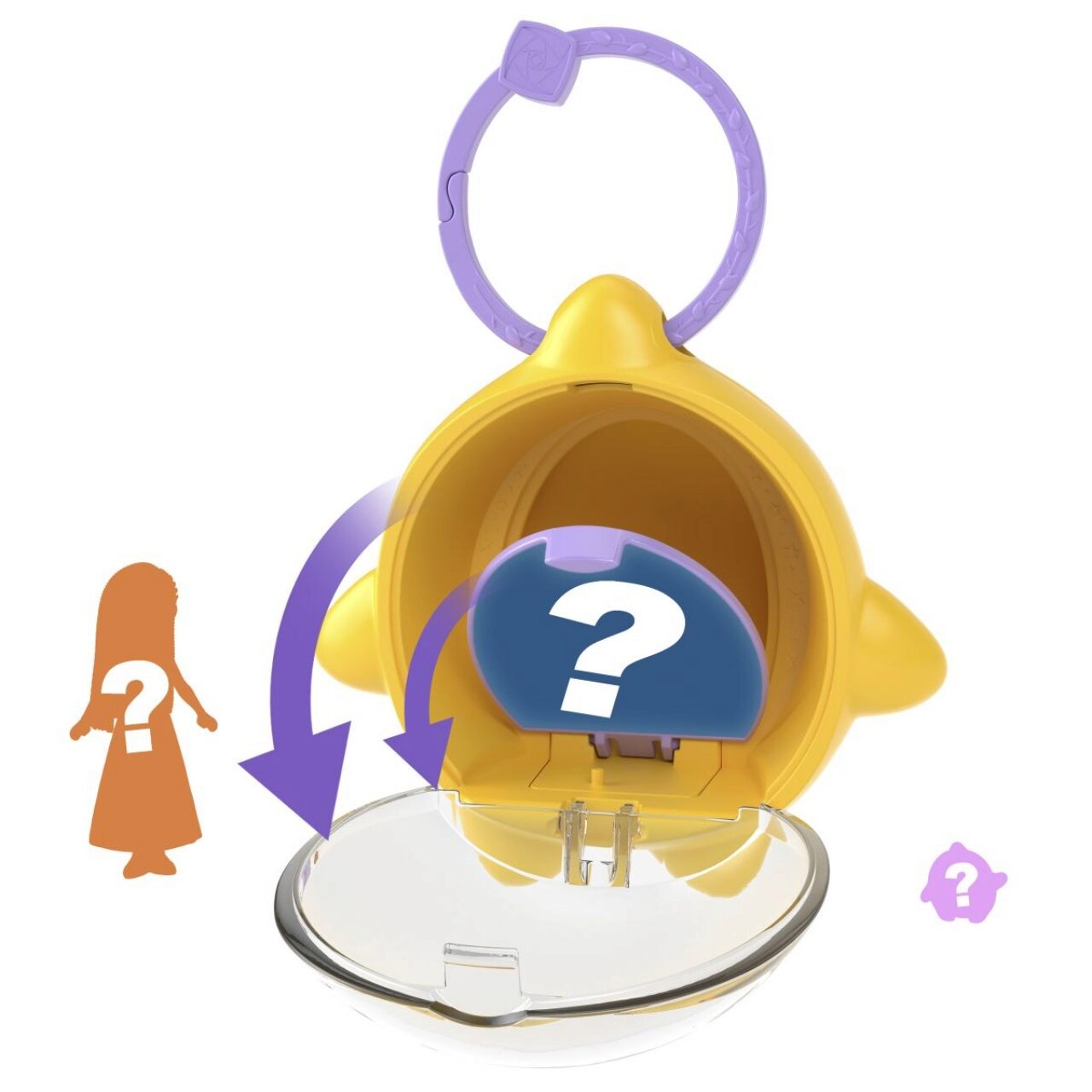 Mattel - HPX30 - Disney - Wish Überraschungs-Minipuppe in Stern Schlüsselanhänger