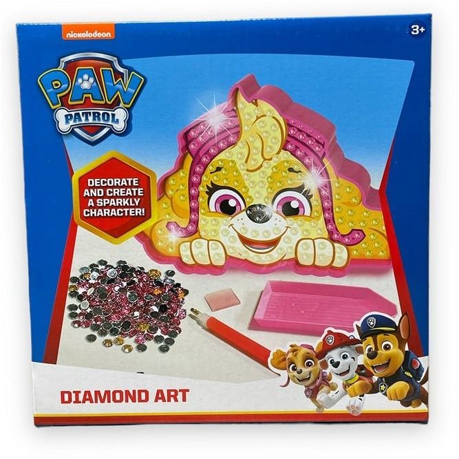 Spin Master - PWP22-5724-2 - Paw Patrol Diamond Art Skye 18x18cm, Bastelset