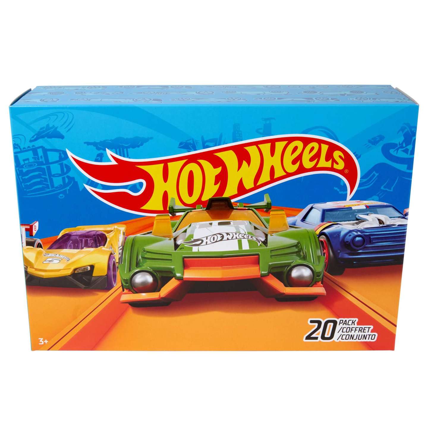 Mattel DXY59 - HotWheels - Geschenkset, Die-Cast-Fahrzeuge, 1:64, 20er Pack