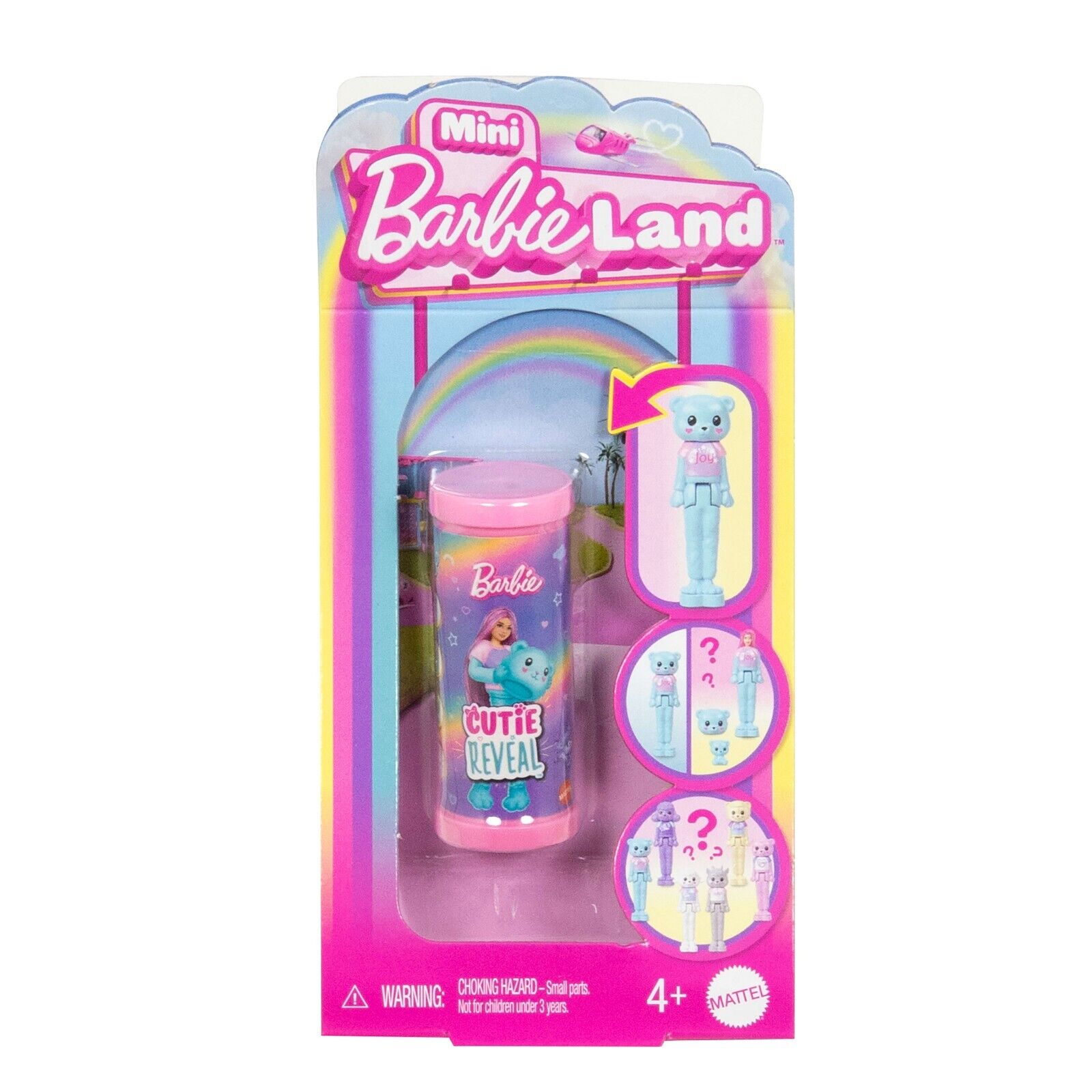 Mattel - JCR15 - Barbie - Mini Barbie Land - Cutie Reveal - Mini Puppe mit Haustier