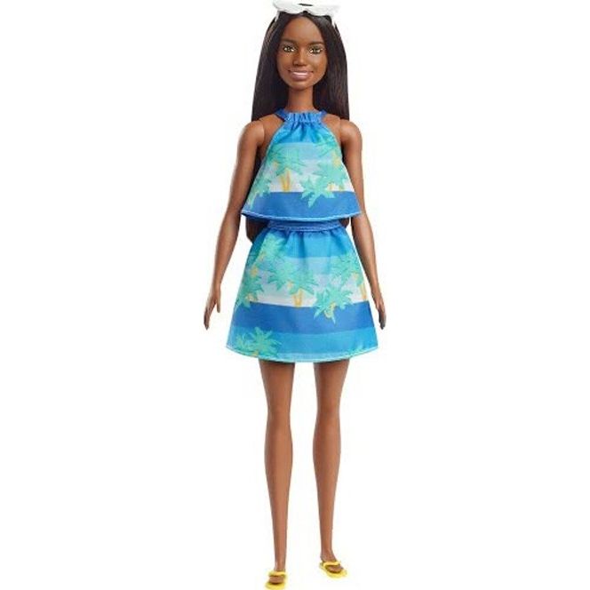 Mattel - Barbie Loves the Ocean Hawaii Puppe mit Rock und Oberteil mit Meeresaufdruck