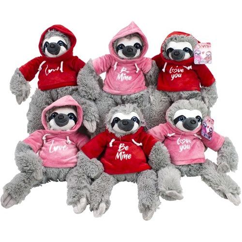 Plüschtier Faultier mit Hoodie - ideal zum Kuscheln, Spielen und Verschenken 25 cm