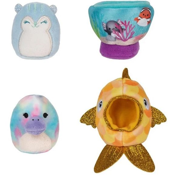 Squishmallows - SQM0057R - Squishville - Weiches Plüsch-Spielset, Mini-Plüsch-Squishmallows