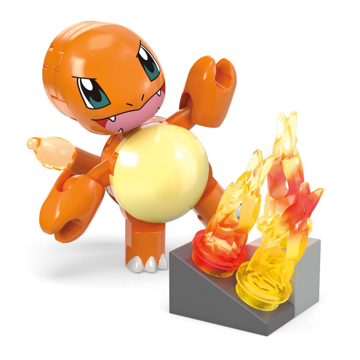 Mattel - HTH86 - Mega - Pokémon - Glumandas  feurige Drehung, Bausatz, 81 Teile