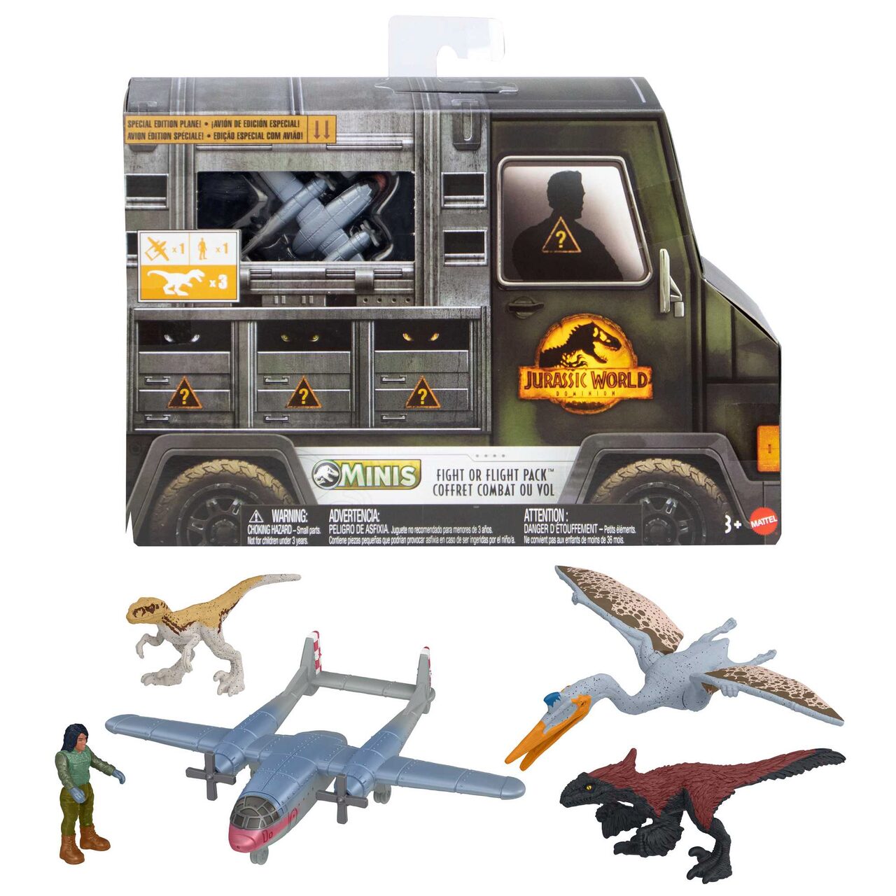 MATTEL - GWP70 -Jurassic World Minis Figuren Multipack mit 5 Minifiguren